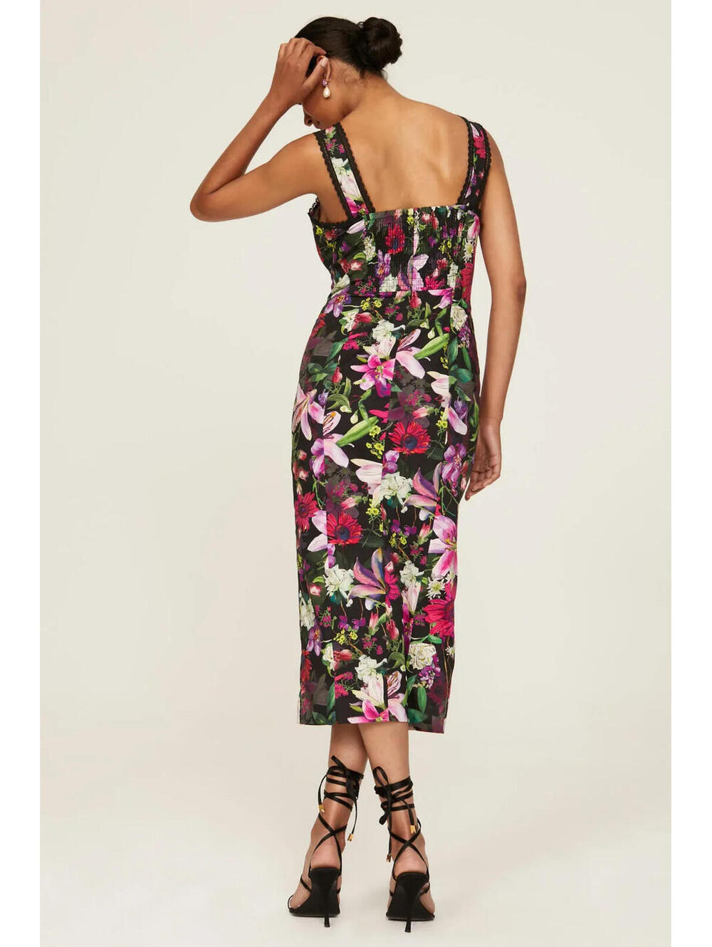 Marchesa Notte Botanical Midi Dress Size 14 - Picture 7 of 9
